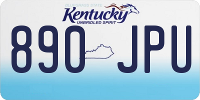 KY license plate 890JPU