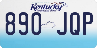 KY license plate 890JQP