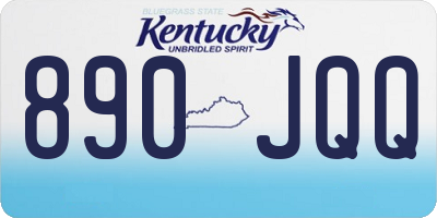KY license plate 890JQQ
