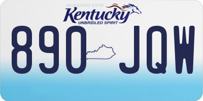 KY license plate 890JQW