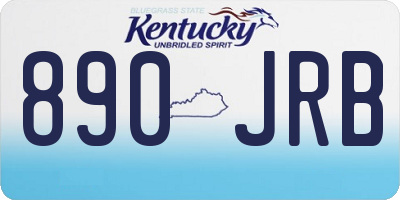 KY license plate 890JRB