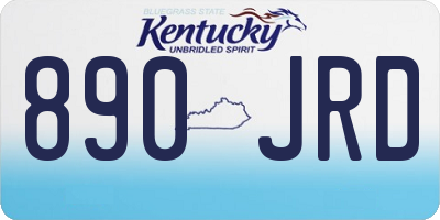 KY license plate 890JRD