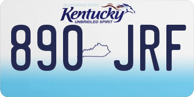 KY license plate 890JRF