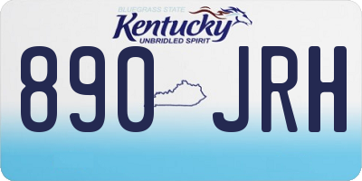 KY license plate 890JRH