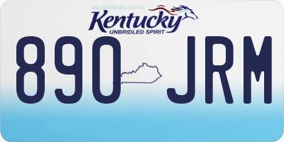 KY license plate 890JRM