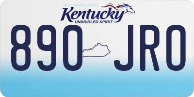 KY license plate 890JRO