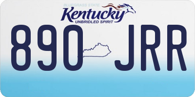 KY license plate 890JRR