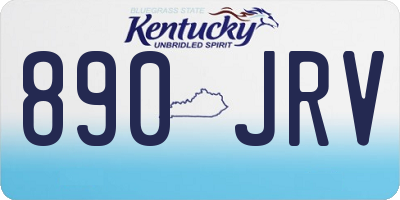 KY license plate 890JRV