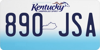 KY license plate 890JSA