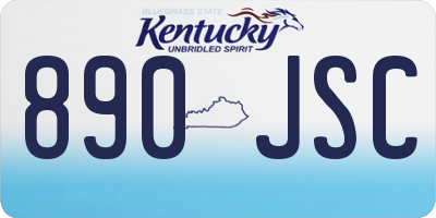 KY license plate 890JSC