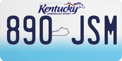 KY license plate 890JSM