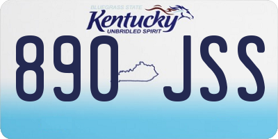 KY license plate 890JSS