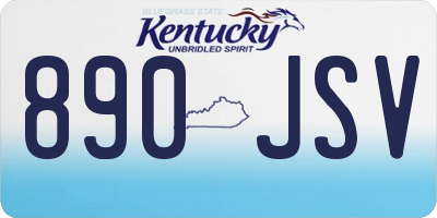 KY license plate 890JSV
