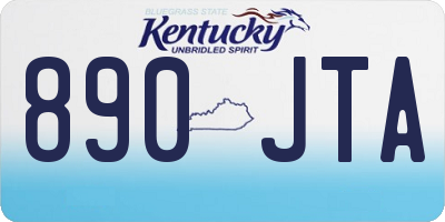 KY license plate 890JTA
