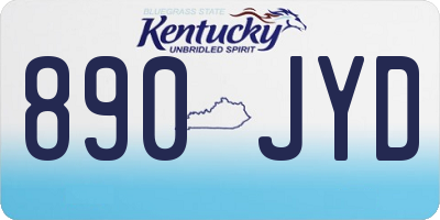 KY license plate 890JYD