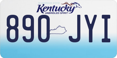 KY license plate 890JYI