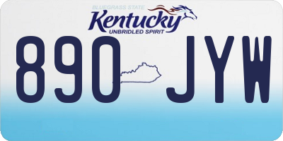 KY license plate 890JYW