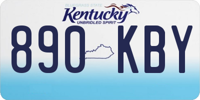 KY license plate 890KBY