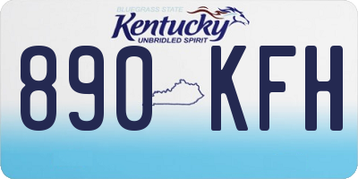 KY license plate 890KFH