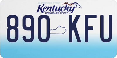 KY license plate 890KFU