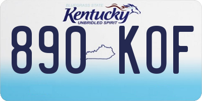 KY license plate 890KOF