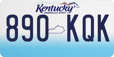 KY license plate 890KQK