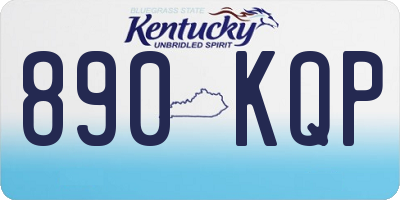 KY license plate 890KQP