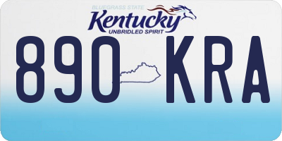 KY license plate 890KRA