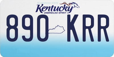 KY license plate 890KRR