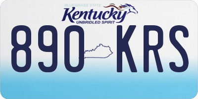 KY license plate 890KRS