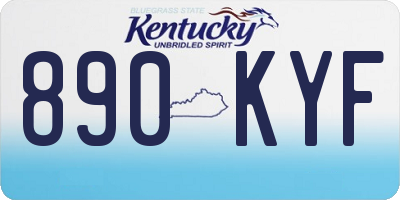 KY license plate 890KYF