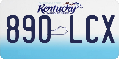 KY license plate 890LCX