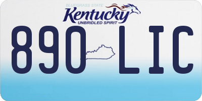 KY license plate 890LIC