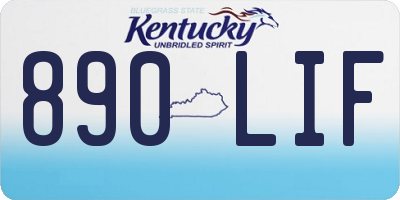 KY license plate 890LIF