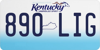 KY license plate 890LIG