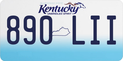 KY license plate 890LII