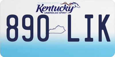 KY license plate 890LIK