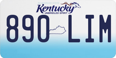 KY license plate 890LIM
