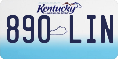 KY license plate 890LIN