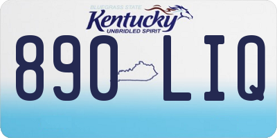 KY license plate 890LIQ