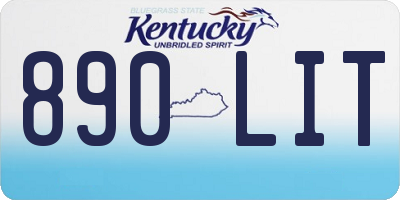 KY license plate 890LIT