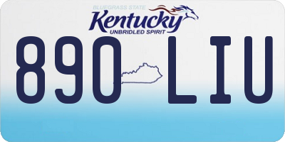 KY license plate 890LIU
