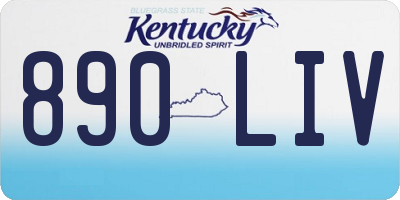KY license plate 890LIV