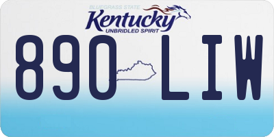 KY license plate 890LIW
