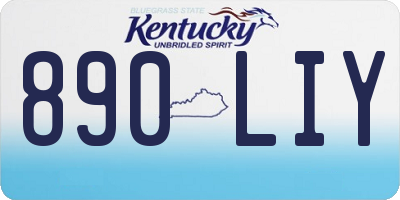 KY license plate 890LIY