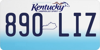 KY license plate 890LIZ