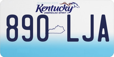KY license plate 890LJA