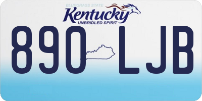 KY license plate 890LJB