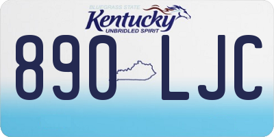 KY license plate 890LJC