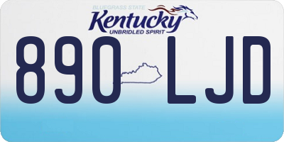 KY license plate 890LJD